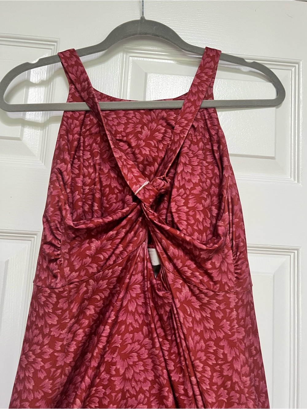 Patagonia Cross Back Red Floral Athletic Dress Size L